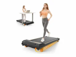 Cinta de correr compacta y portátil 2 en 1 para casa o oficina con pantalla LED para caminar, correr y trotar, capacidad de 120 kg (111 x 49 x 10,5 cm)