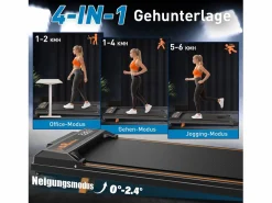 Cinta de correr compacta y portátil 2 en 1 para casa o oficina con pantalla LED para caminar, correr y trotar, capacidad de 120 kg (111 x 49 x 10,5 cm)