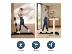Online Cinta de correr con pantalla LED, altavoz Bluetooth y soporte - Negra Cinta De Correr