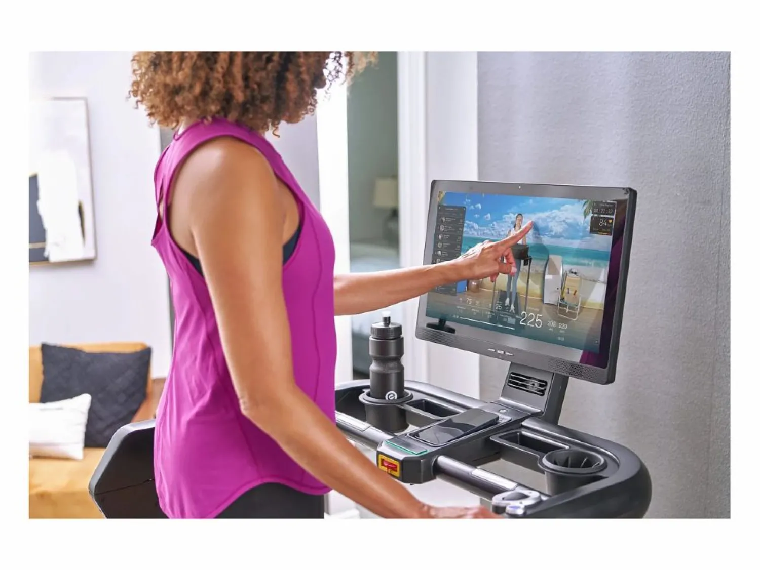 Cinta de correr plegable conectada - Modelo STRIDE 8S-22 - ECHELON - Hogar/Apartamento - Pantalla giratoria HD de 22 pulgadas