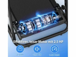 Online Cinta de correr plegable 2 en 1 con 12 modos, LED y app, hasta 12 km/h, 120 kg (121x63x107 cm)