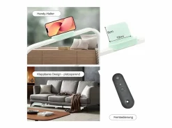 Outlet Cinta de correr plegable 2 en 1, control remoto, 1-6 km/h, pantalla LED, altavoz Bluetooth, soporte para teléfono, metal (130 x 58 x 13 cm) Cinta De Correr