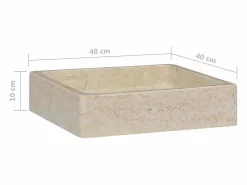 Sale Garden Furniture Claire-Céleste Lavabo mármol 40x40x10 cm Crema