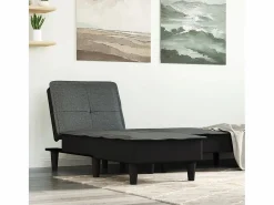 Discount Garden Furniture Claire-Olympe Sofá diván de tela oscuro Gris