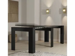 CLARA - Mesa consola delgada antracita extensible de 25 cm a 2 metros - extensiones integradas - hasta 8 personas - envío gratuito