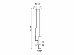 Sollux Lighting Cluster Drop Nero, Rame GU10 Cluster Drop , Cobre GU10