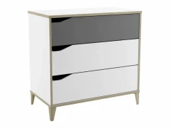 Online Cómoda 2 + 1 cajones - GENIUS - y Gris - 78,3 x 42,6 x 75,9 cm - DEMEYERE Muebles Niño