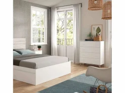 Outlet Loungitude Cómoda 4 cajones aglomerado 95x77.5x40cm Blanco
