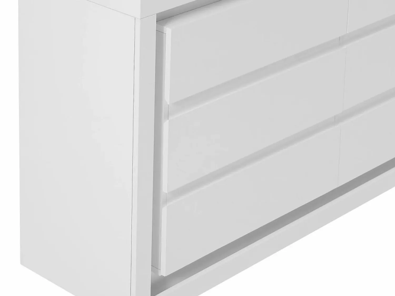 Discount Vente-unique Cómoda 6 cajones con LEDs MDF lacado - FLARANCIA Blanco