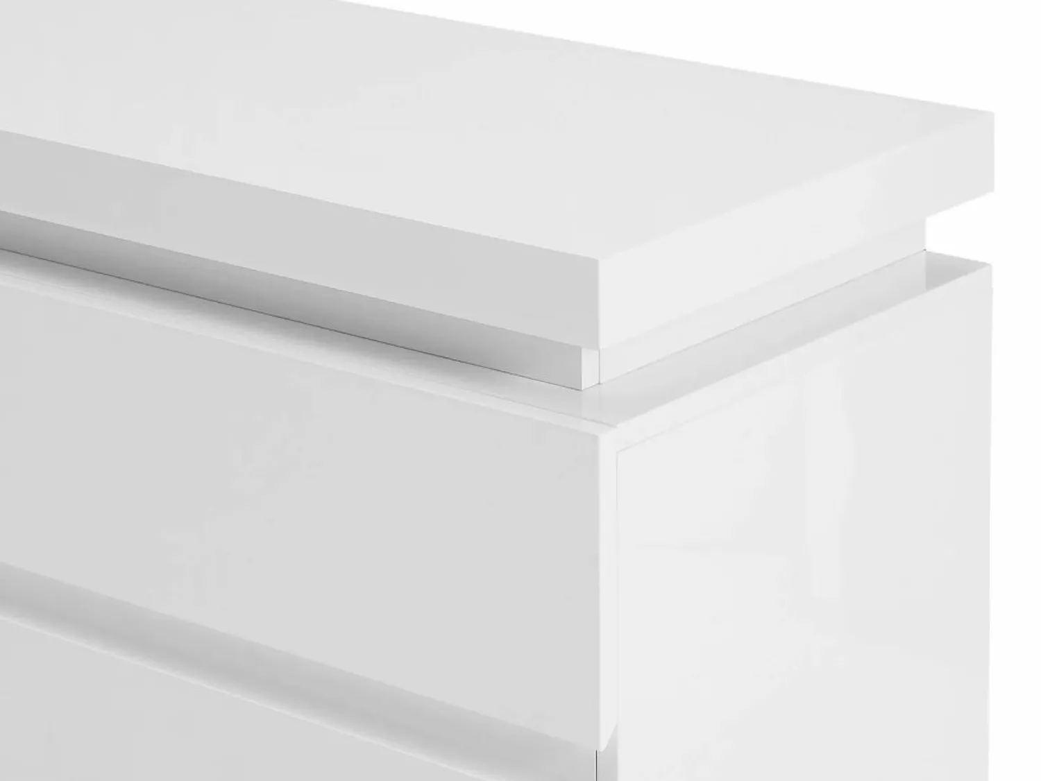 Discount Vente-unique Cómoda 6 cajones con LEDs MDF lacado - FLARANCIA Blanco