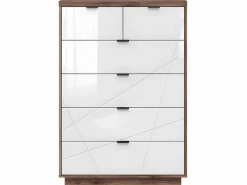 Discount Petits-Meubles Cómoda 6 cajones Sven Blanco y Madera Color natural claro