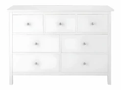 Best Vente-unique Cómoda ALBANE de 7 cajones en pino macizo y MDF Blanco