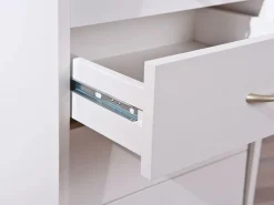 Best ebuy24 Cómoda archivadora de oficina con ruedas Prosar, 4 cajones color . Blanco