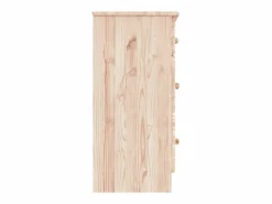 Discount vidaxl Cómoda cajonera ALTA madera maciza pino 112x35x73 cm Color natural claro