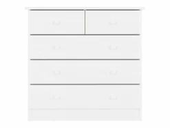 Online vidaxl Cómoda cajonera ALTA madera maciza pino 77x35x73 cm Blanco