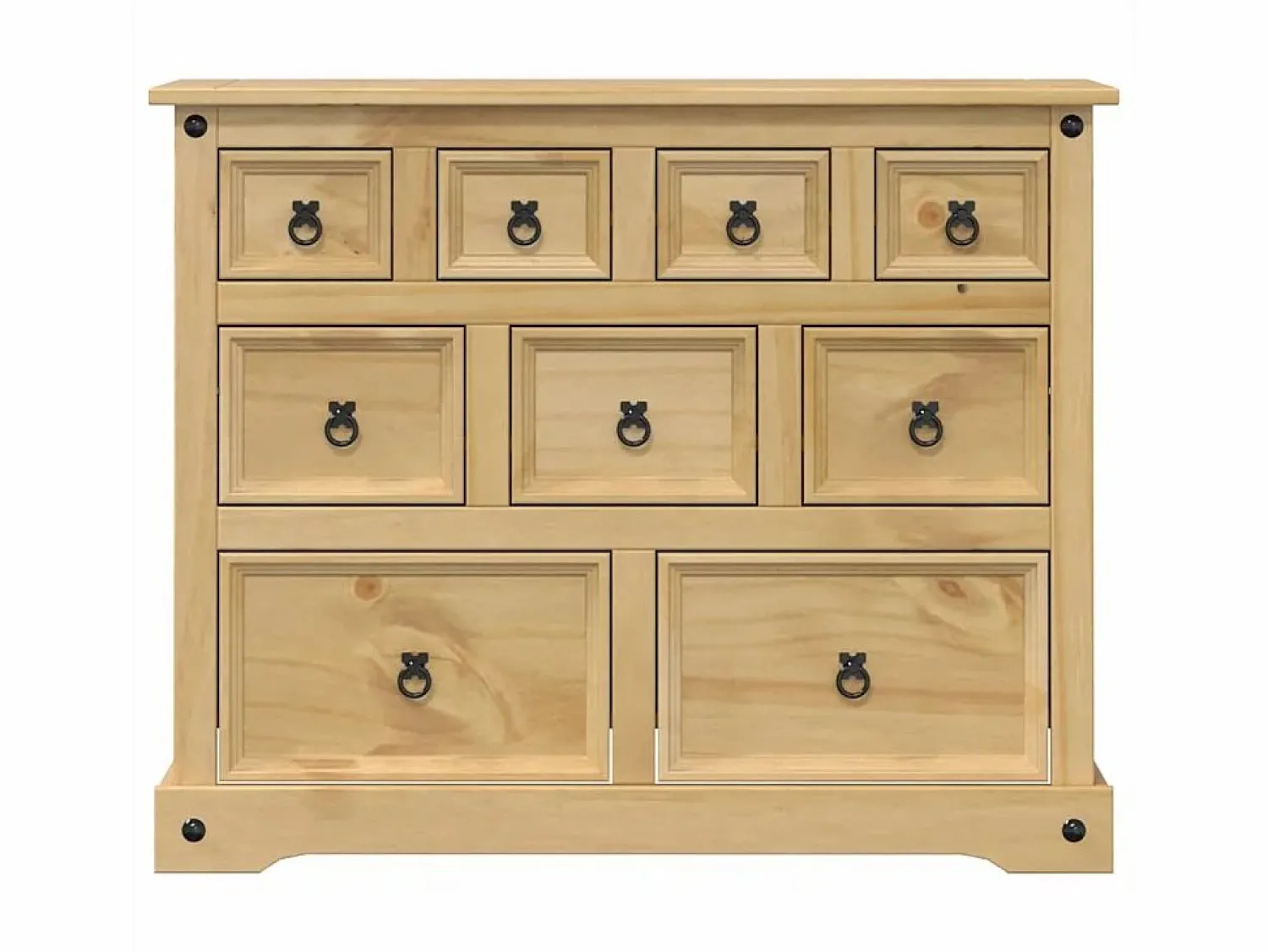 Hot vidaxl Cómoda cajonera Corona madera maciza de pino 101x45x82 cm Color natural claro