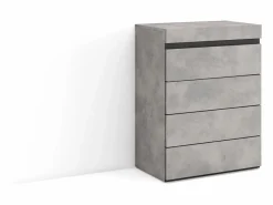 Skraut Home Cómoda, Cajonera, 57x35x75cm, Dormitorio, habitación, Con almacenamiento, Cemento