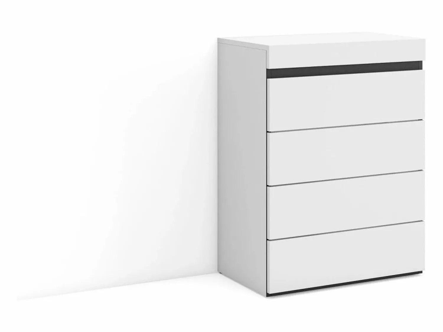 Skraut Home Cómoda, Cajonera, 57x35x75cm, Dormitorio, habitación, Con almacenamiento, Blanco y negro