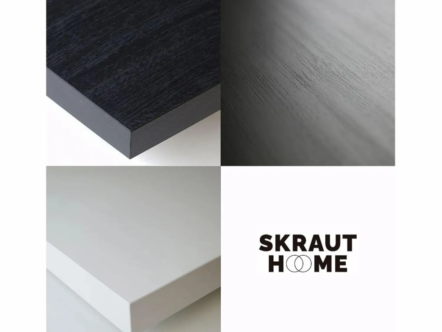 Skraut Home Cómoda, Cajonera, 57x35x75cm, Dormitorio, habitación, Con almacenamiento, Blanco y negro