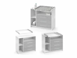 New Cómoda cambiador /gris 113x53x100 oskar Mueble De Bebé