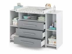 Vicco Cómoda cambiador /gris 143x70x100 oskar