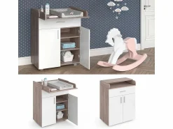 Clearance Vicco Cómoda cambiador /sonoma 75x50x100 lena Blanco