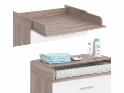 Clearance Vicco Cómoda cambiador /sonoma 75x50x100 lena Blanco