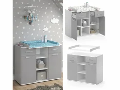 Outlet Vicco Cómoda cambiador 113x70x109 leonie Gris