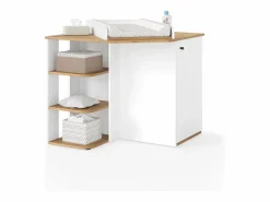 Hot Vicco Cómoda cambiador roble blanco/dorado 85x85x77.3 kristian Color natural oscuro