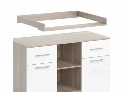 Best Vicco Cómoda cambiador sonoma 113x70x109 leonie Color natural claro
