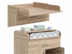 Cómoda cambiador sonoma 75x50x100 lena Mueble De Bebé