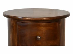 Cómoda Chestnut Drum con 3 cajones