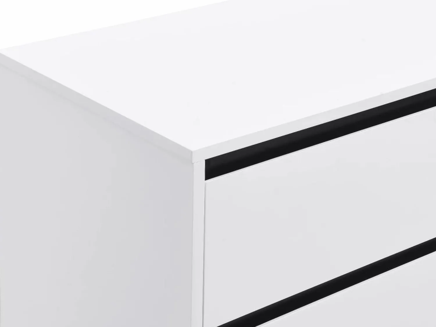 Clearance Vente-unique Cómoda con 6 cajones de MDF color y negro - ABUJA Blanco