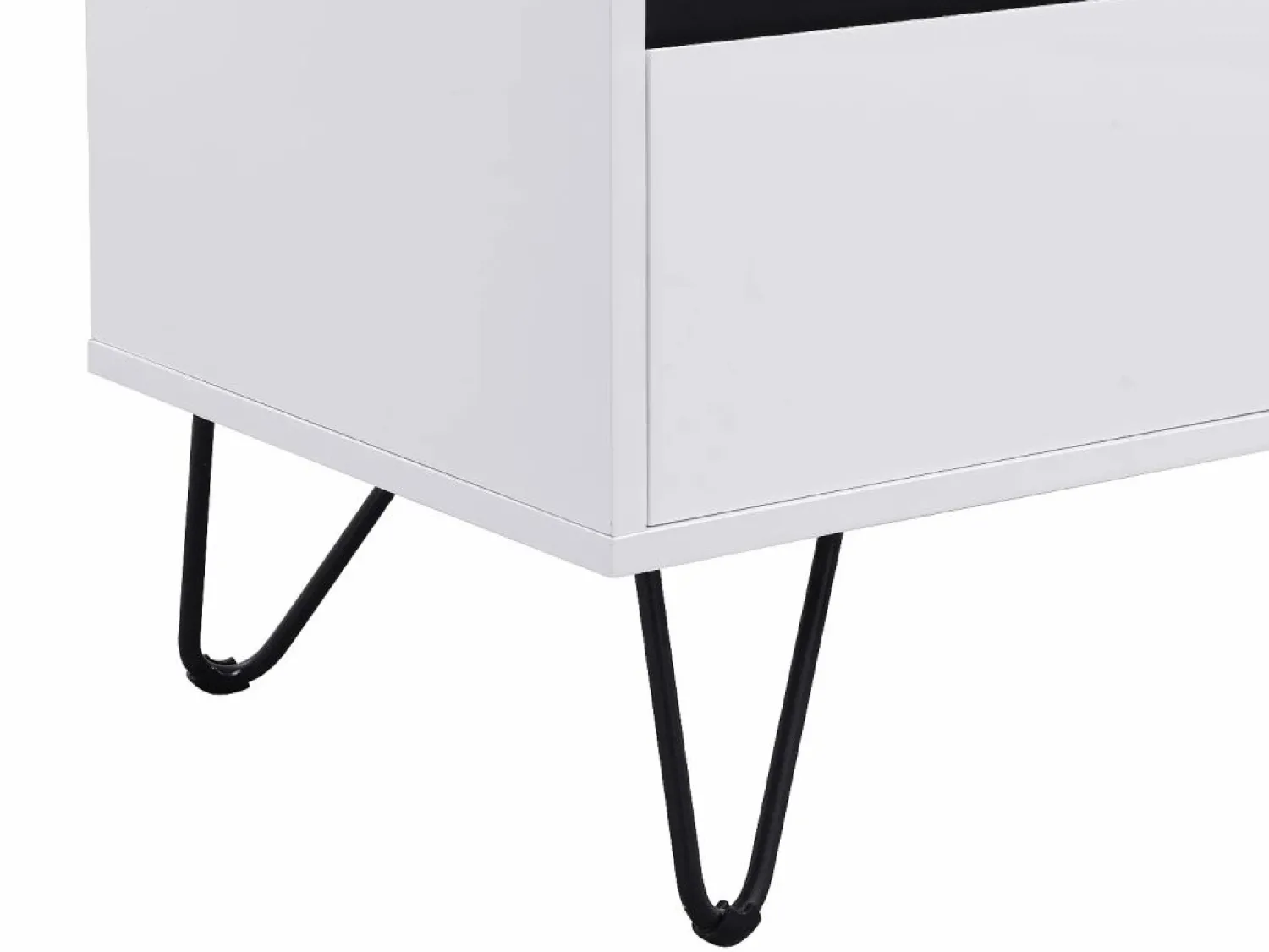 Clearance Vente-unique Cómoda con 6 cajones de MDF color y negro - ABUJA Blanco