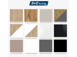Hot Cómoda con 6 cajones: roble Sonoma/blanco mate, 138 x 39 x 79 cm Marru00f3n
