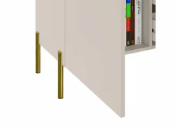 Clearance Vente-unique Cómoda con 4 cajones y 1 armario y dorado - VUKIA de Pascal Morabito Beige