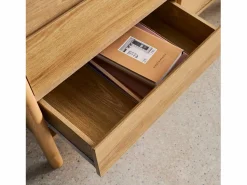 New Sweeek Cómoda con decoración de madera, 6 cajones natural Color natural claro