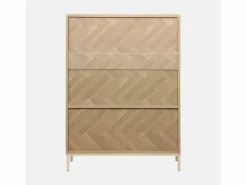 Sale Cómoda con efecto madera y espiga de 2 puertas, 80cm natural Vitrina Para Vajilla
