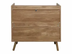 Sale Calicosy Cómoda de 3 cajones con frentes de ratán natural L80 cm - PALMO Color natural claro