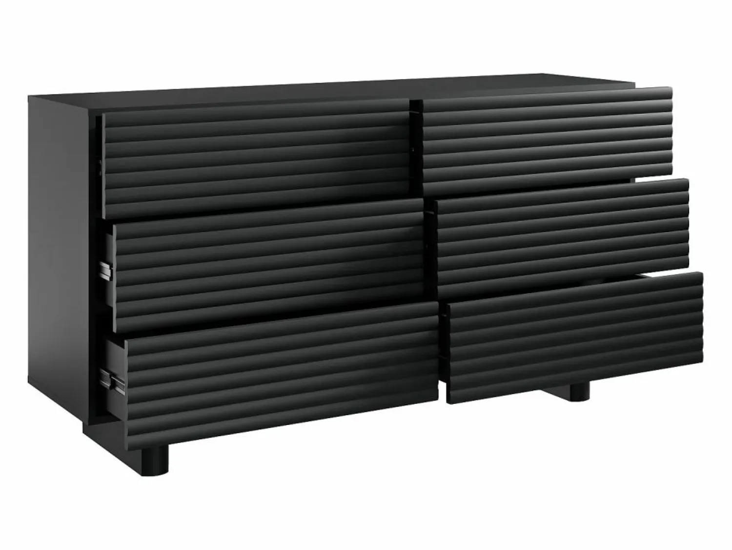Hot Vente-unique Cómoda de 6 cajones de MDF en color - LUDIMA Negro