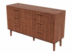 Cómoda de 6 cajones, mueble de dormitorio, mueble de almacenaje, adecuada para dormitorio o salón, madera, 100 x 34 x 73 cm