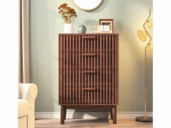 Hot Cómoda de cuatro cajones, madera, mueble de almacenaje con cajones, para dormitorio o salón, 60 x 34 x 91 cm Muebles Niño