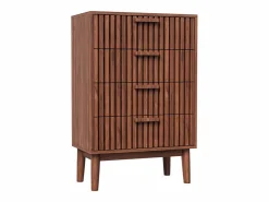 Hot Cómoda de cuatro cajones, madera, mueble de almacenaje con cajones, para dormitorio o salón, 60 x 34 x 91 cm Muebles Niño