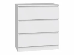 Outlet SELSEY Cómoda de tres cajones - 70 cm - - MALWA Blanco