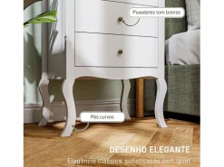 Hot Homcom Cómoda Kiwita 4 cajones 98,5x60x40 cm Blanco