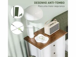 Hot Homcom Cómoda Kiwita 4 cajones 98,5x60x40 cm Blanco