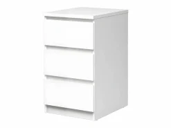 New ebuy24 Cómoda Nada estrecha 3 cajones alto brillo. Blanco