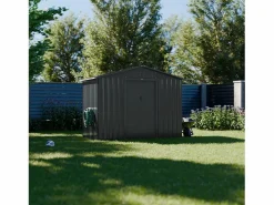 Sweeek Cobertizo de jardín con kit de anclaje de 2.71m² antracita Gris antracita
