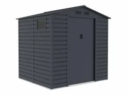 Online EXPERTLAND Cobertizo de jardín de metal en acero galvanizado antracita 4,15 m² ADELMO Gris antracita