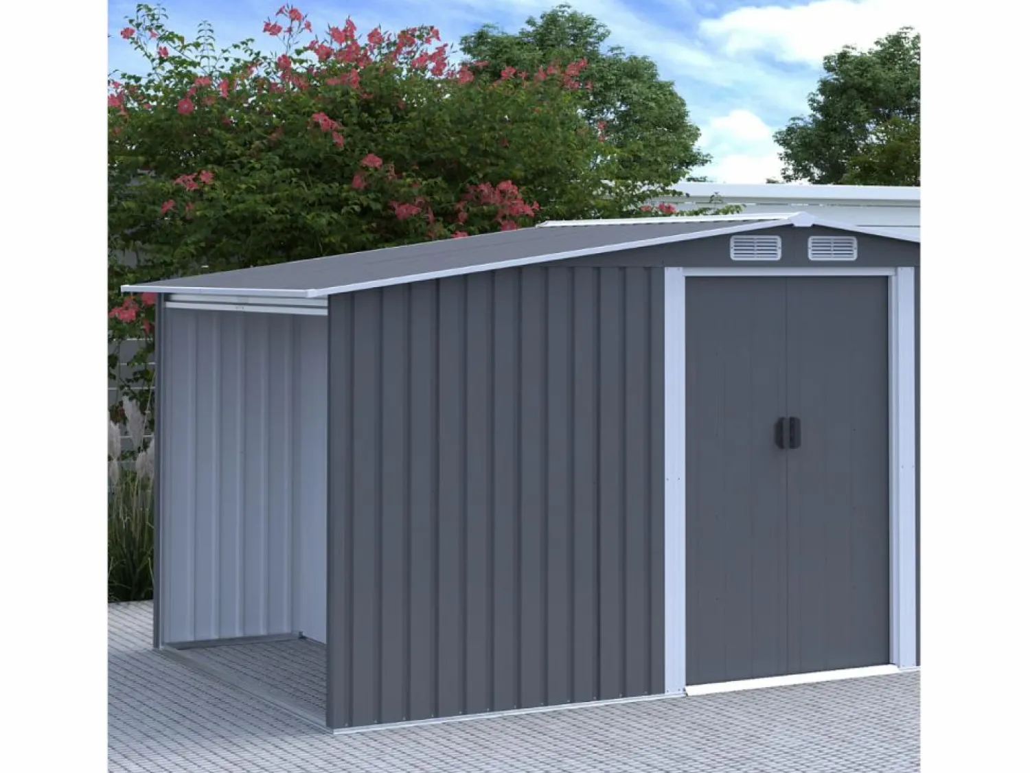 Concept-Usine Cobertizo de jardín 6,87m2 con leñero VOSGES